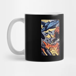 Comic book war planes dropping bombs from the sky Mug